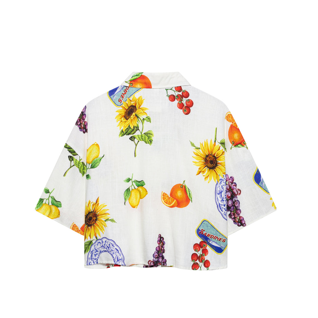 Femme Fun Frugt Trykt Mini Nederdel Stilla