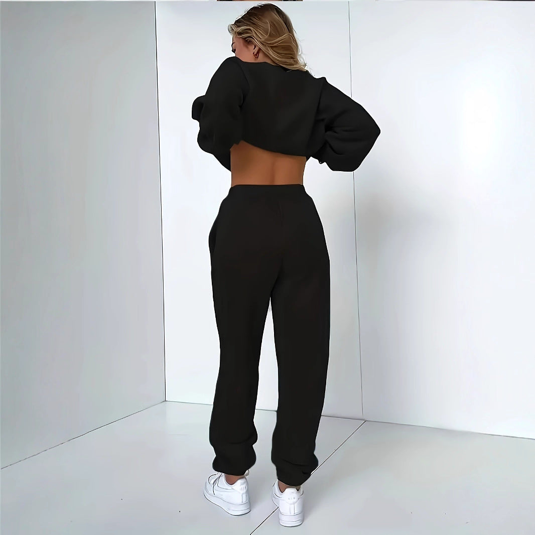 Dame hoodie og joggersæt med urban Brooklyn design Skovae