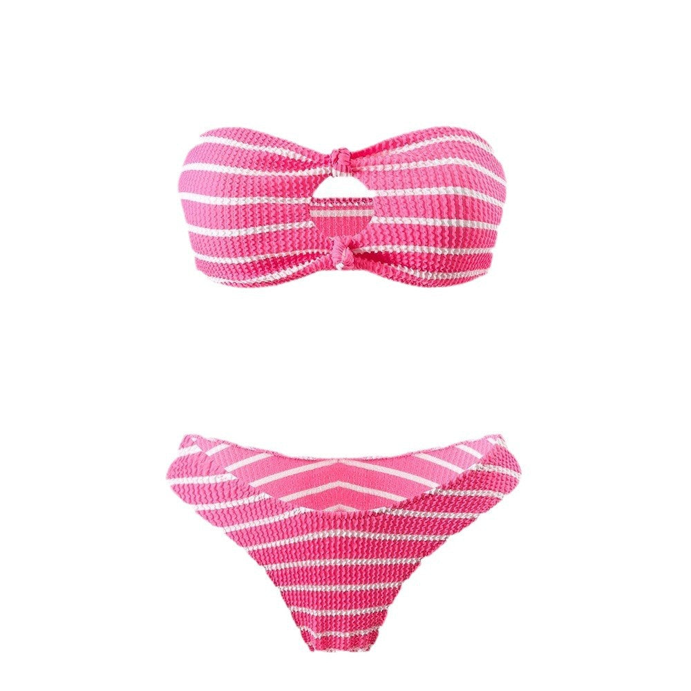 Dame bikini-sæt med moderne bandeau-top og legende detalje Stilla