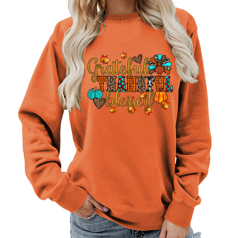 Kvinders sweatshirt med efterårstak motiv Stilla