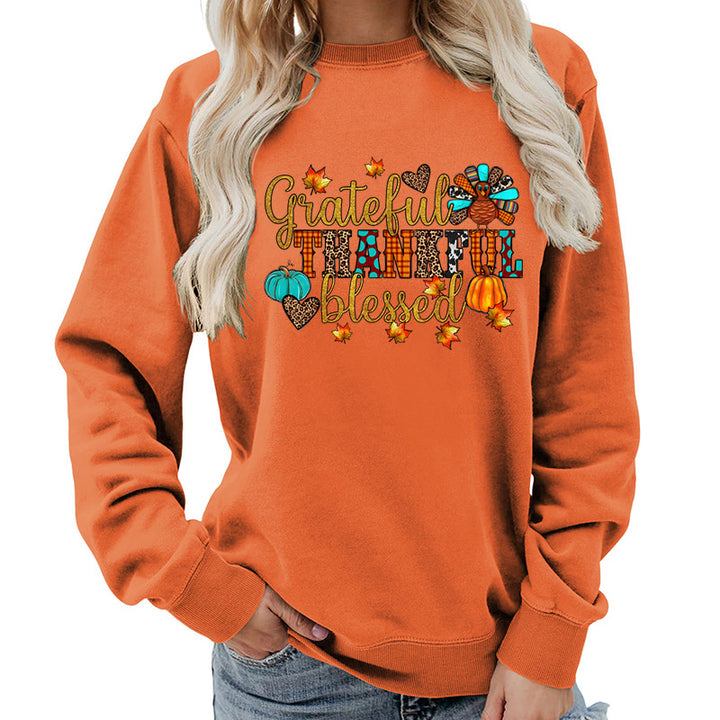 Kvinders sweatshirt med efterårstak motiv Stilla