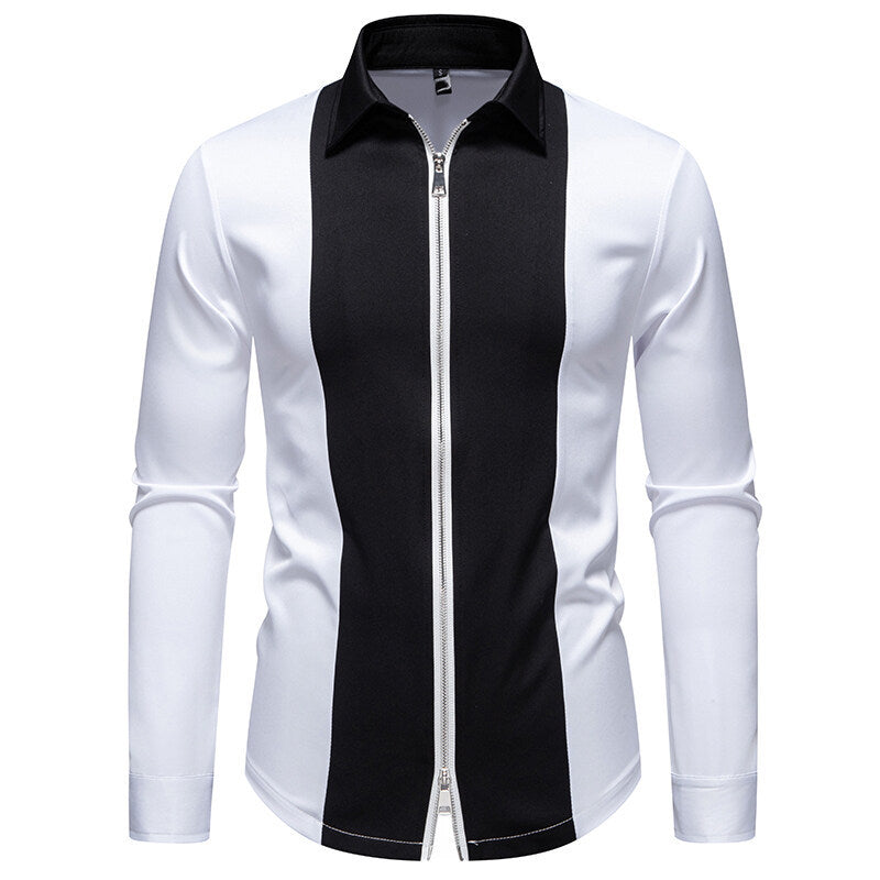 Herrer Moderne Lynlås Sport T-shirt Stilla