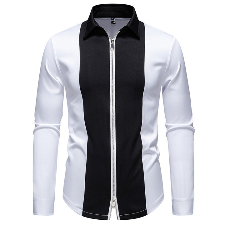 Herrer Moderne Lynlås Sport T-shirt Stilla