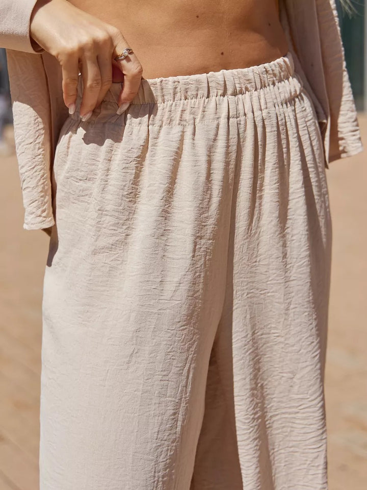 Dame Oversize Bluse med off-shoulder design og flydende snit Stilla
