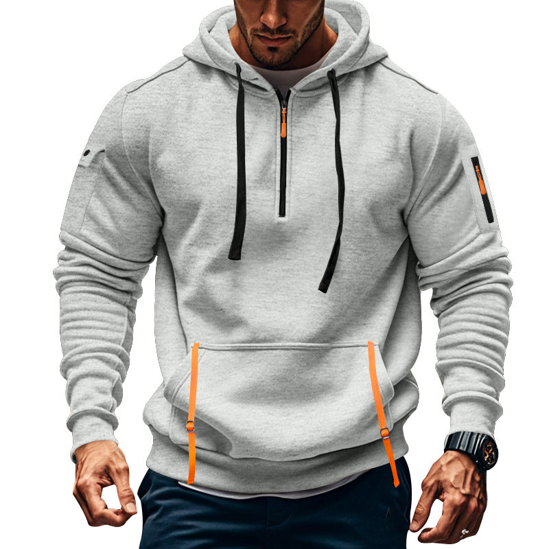 Herrer Sporty Hoodie med innovative lommer og høj funktionalitet Stilla
