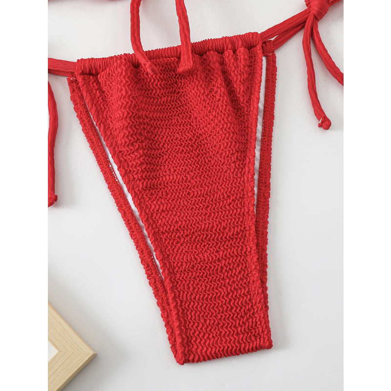 Dame triangelbikini med raffinerede knuder og kvalitets hækle-design Skovae