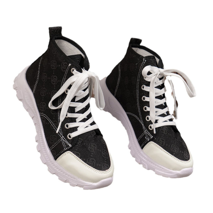 Dame High-Top Sneakers med moderigtigt logomønster og skridsikker sål Stilla