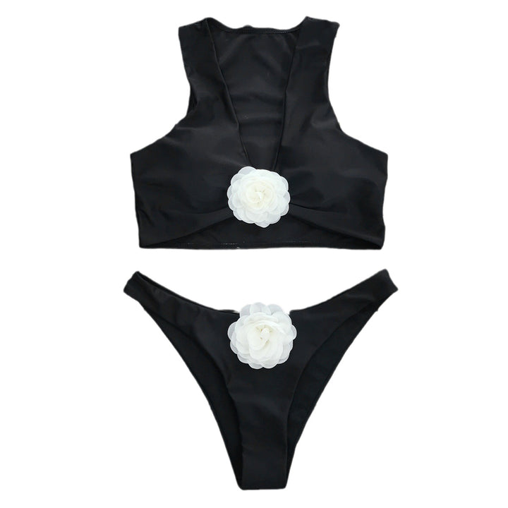 Dame bikini-sæt med floral accent og sportligt design Stilla