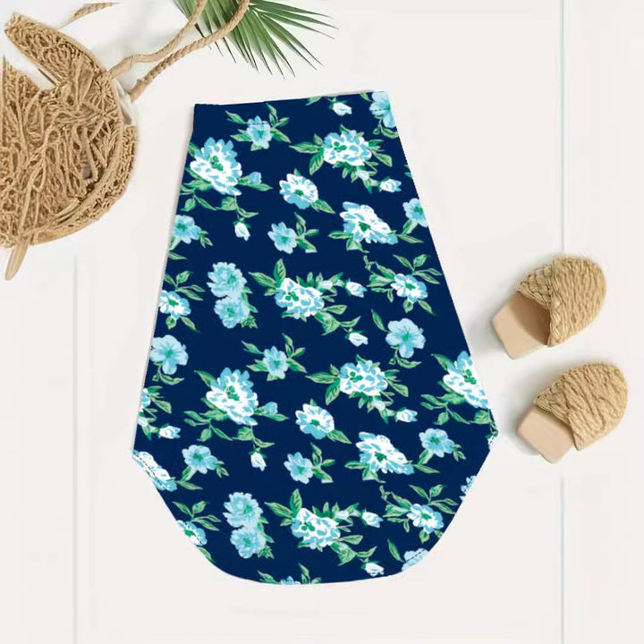 Dame Floral Trykt Nederdel i elegant Snit Stilla