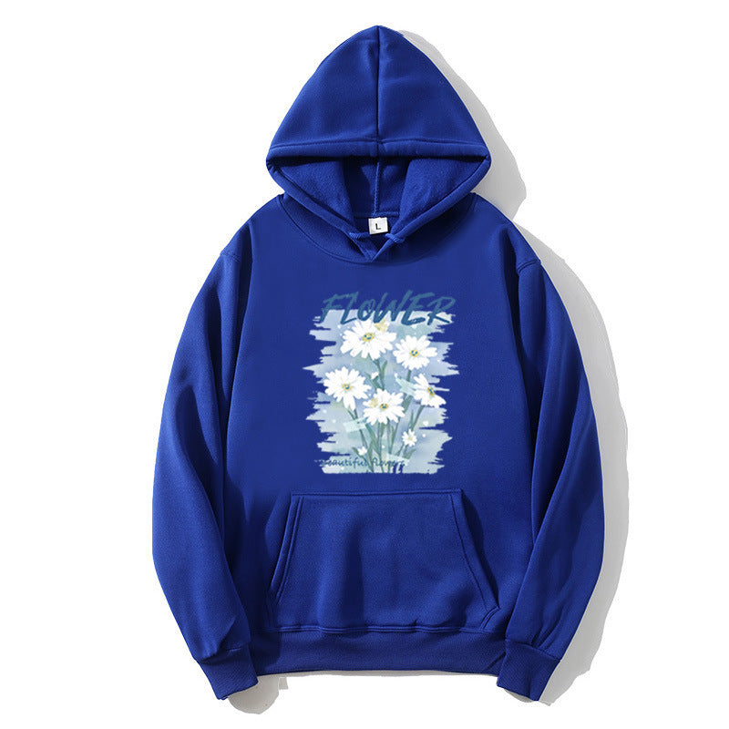 Kvinde hoodie med blomster grafik tryk Skovae