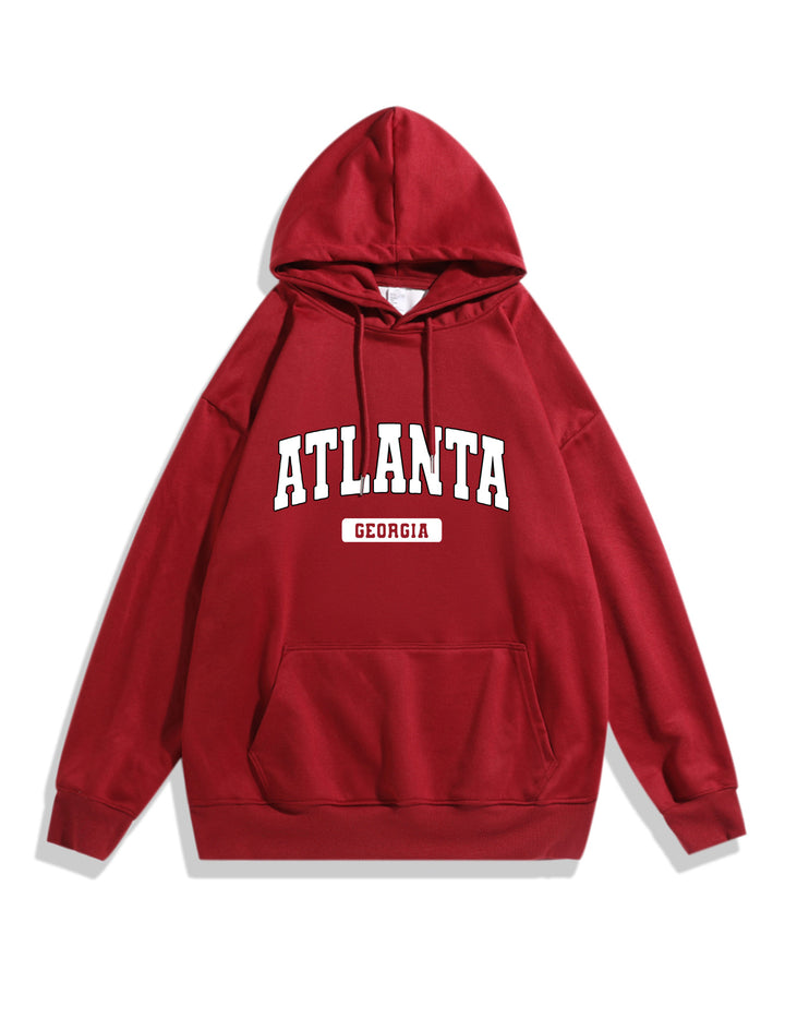 Kvinders hoodie med stilfuld Atlanta print Skovae