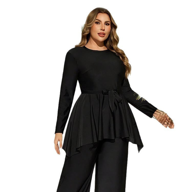 Dame elegant Two-Piece Jumpsuit med indpakningsdesign Skovae