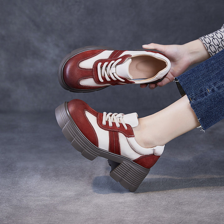 Kvinder Chunky Platform Snørebånd Sneakers Stilla