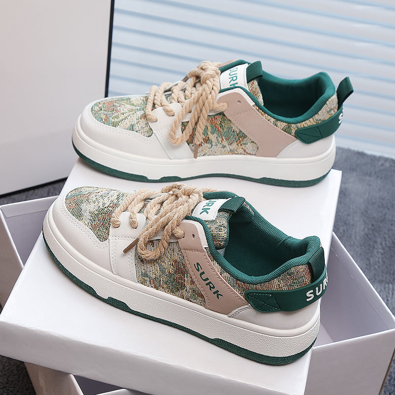 Dame Sneakers med blomsterdesign og robust gummisålsprofil Stilla