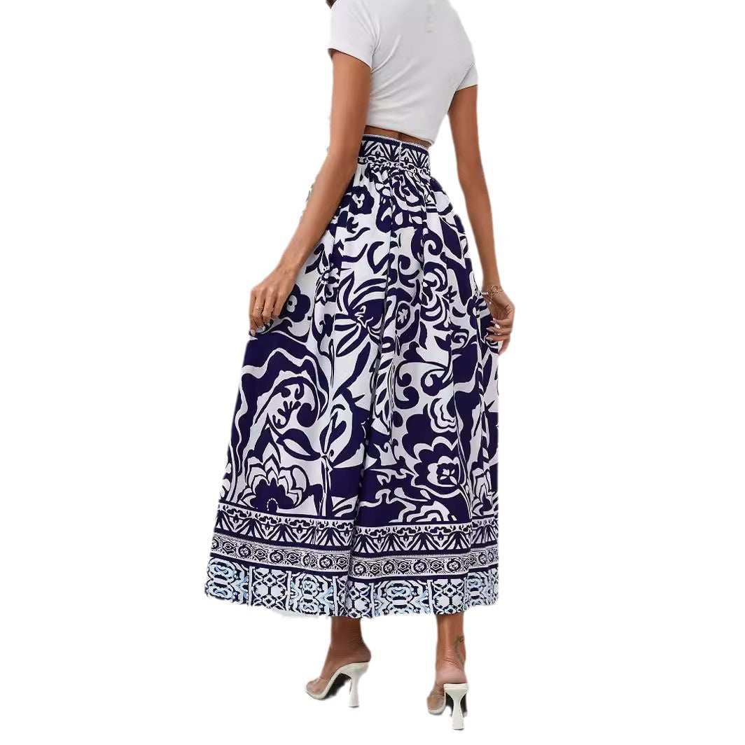 Damer Elegant Blomster Maxi Nederdel Stilla