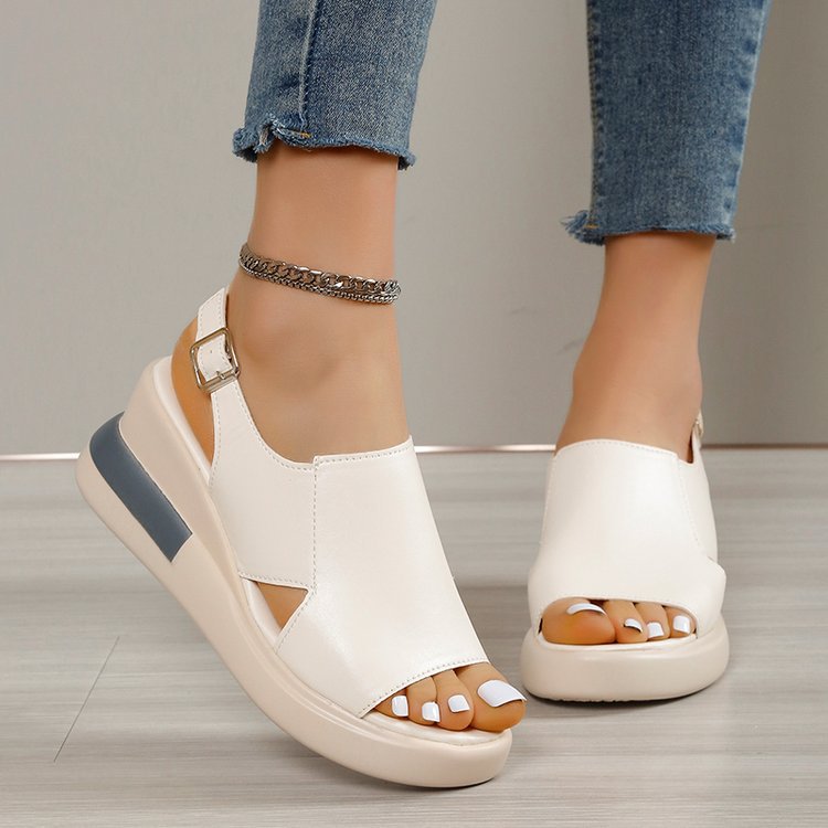 Dame Wedge-sandaler med justerbar rem og skridsikker sål Stilla