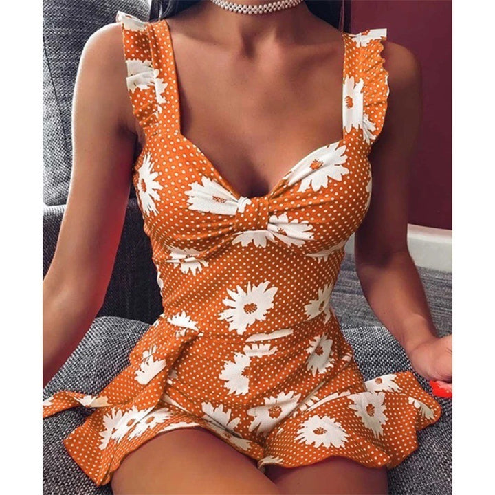 Dame Floral Tryk Kort Overall Stilla