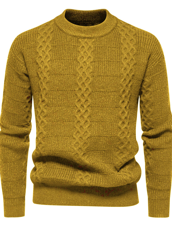 Herre Struktureret Kabelstrik Pullover Sweater Stilla 1749703919