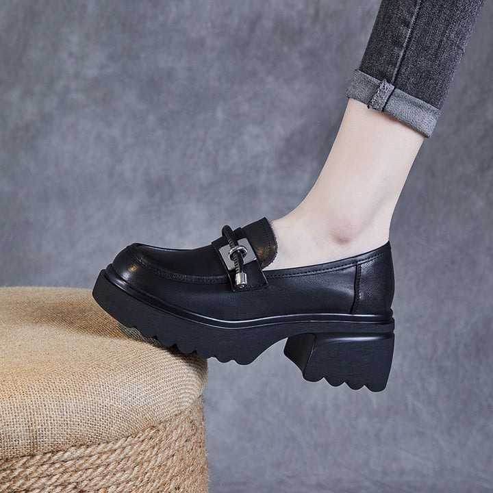 Femme Vintage Chunky Loafers med platformssål Stilla