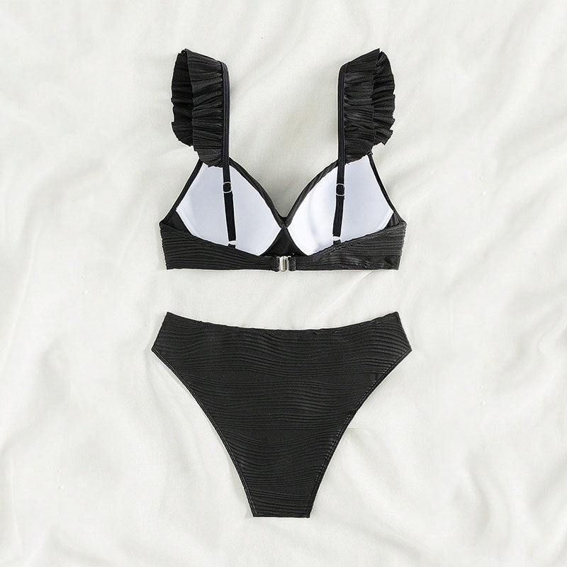 Dame Ruffles trusser høj talje bikini sæt Stilla