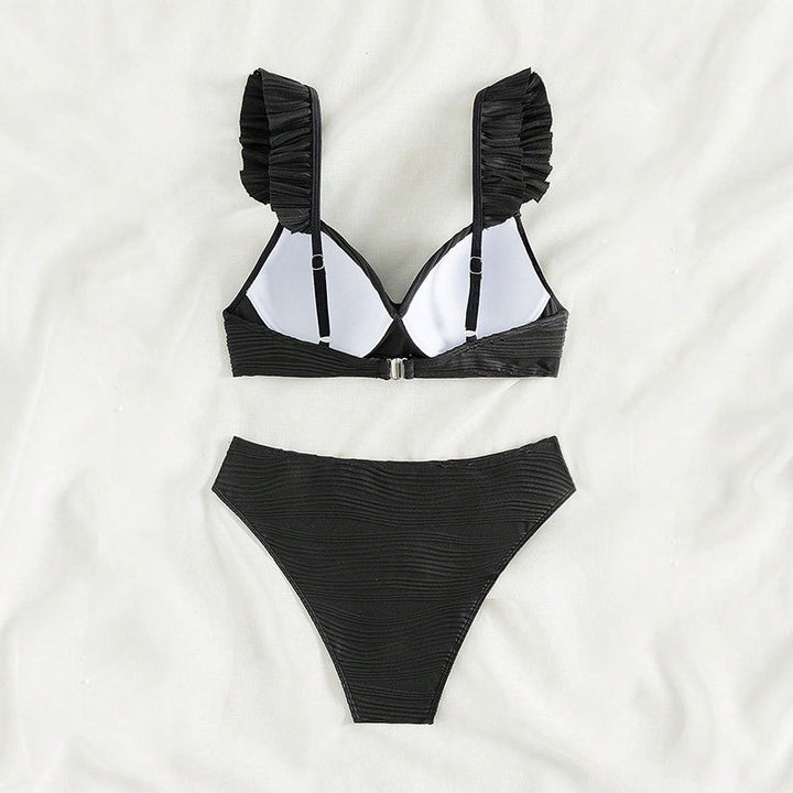 Dame Ruffles trusser høj talje bikini sæt Stilla