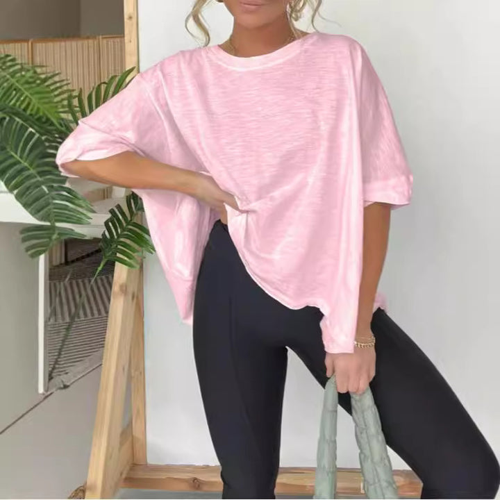 Dame casual oversized T-shirt med luftige ærmer Stilla