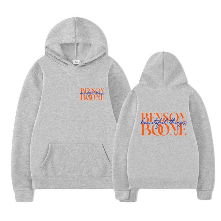 Dame hoodie med kreativt print og blød indvendig Skovae