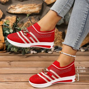 Dame Behagelige Slip-On Sneakers med moderigtigt Strass-Design Stilla