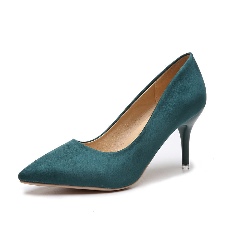 Dame High-Heel Pumps med elegant spids form og komfortabelt futter Stilla