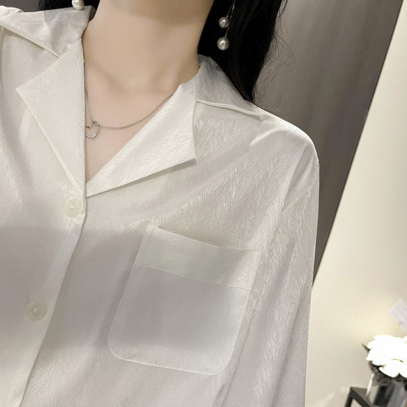 Femme Afslappet Fit Satin Pyjama Sæt Stilla