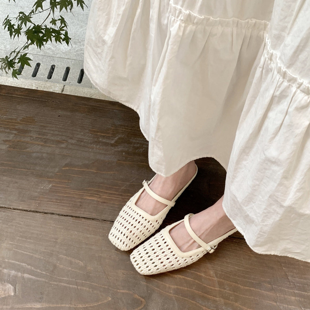 Dame Woven Blokhæl Mules Stilla