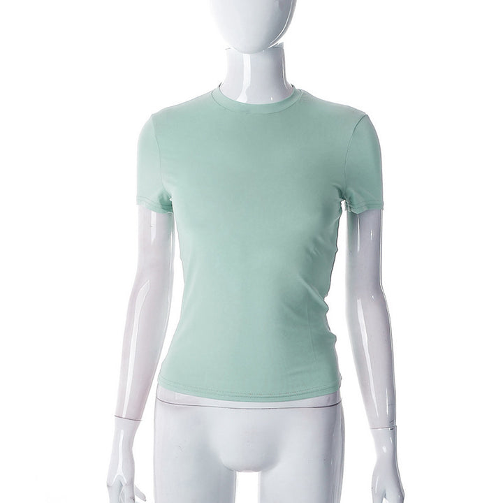 Dame Figurtilpasset Kortærmet T-shirt med højkvalitets Stretch-materiale Skovae
