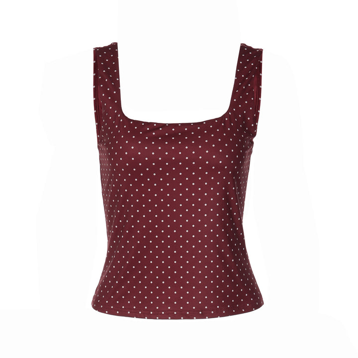 Damer Polka-Dots Crop-Top Skovae