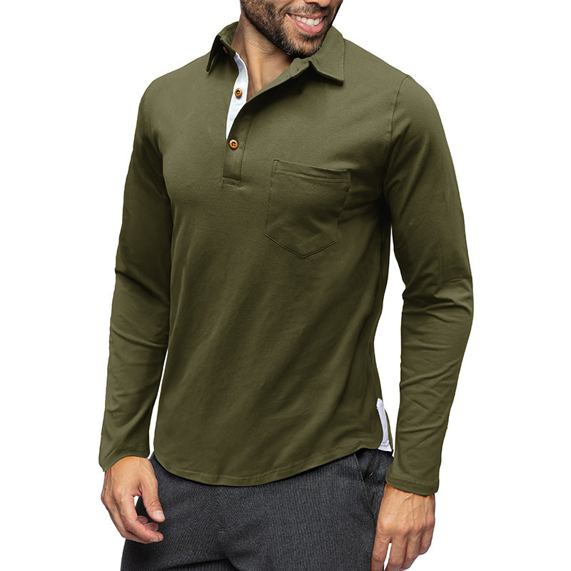 Herre Langærmet Polo T-shirt Stilla