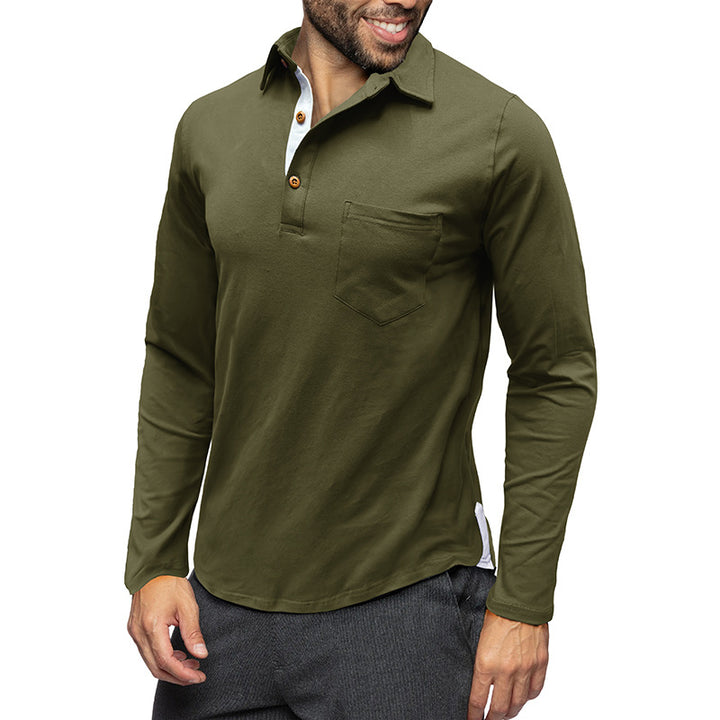 Herre Langærmet Polo T-shirt Stilla