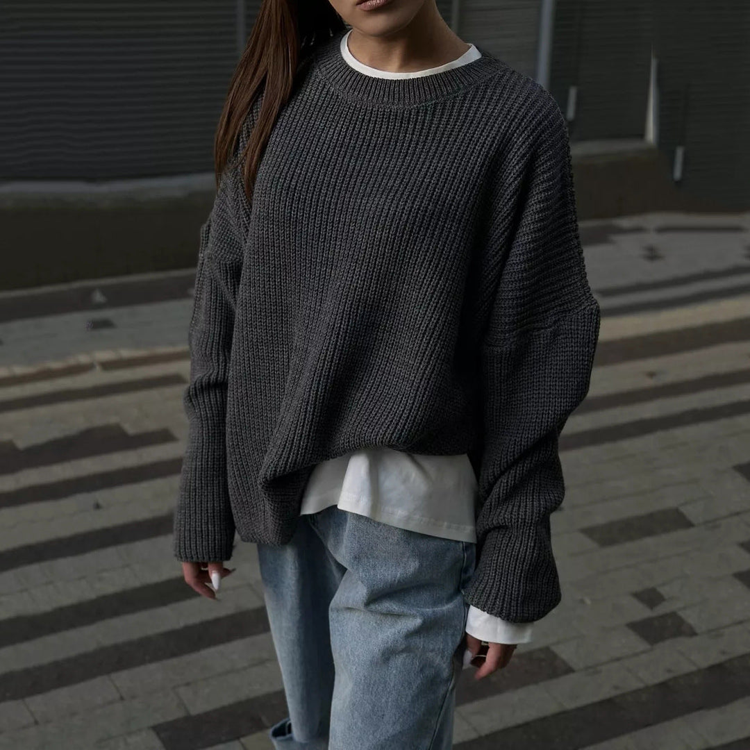 Stilla | Cozy Loose Strikket Pullover Sweater