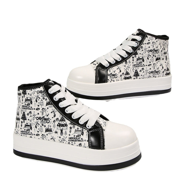 Damer Højkvalitets Sneakers med festligt Print og komfortabel Sål Stilla