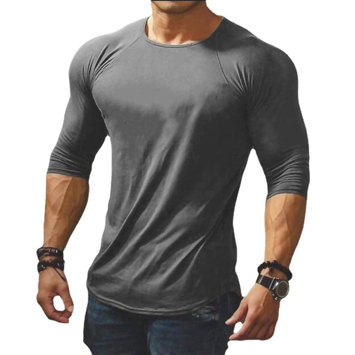 Herrer sporty langærmet skjorte i raglan-stil med funktionelt design Stilla