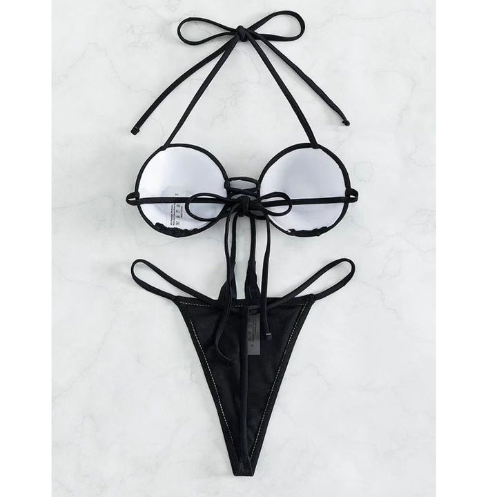 Damebikini med ekstravagante glimmerdetaljer Stilla