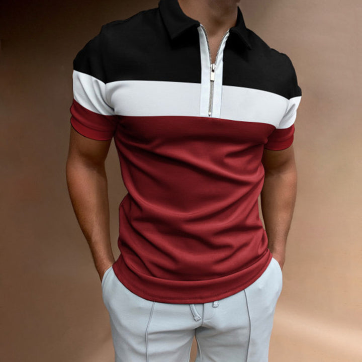 Herrer Stilfuld Kortærmet Zip Polo Shirt Stilla