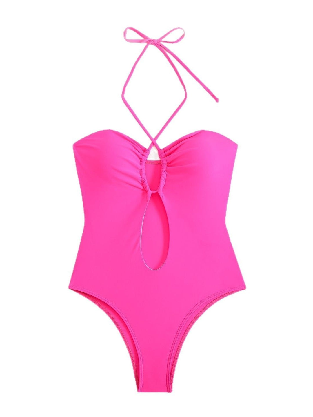 Dame trendy badedragt med buet cut-out og justerbare stropper Stilla