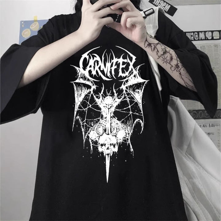 Dame Oversized T-shirt med dekorativt sløjfemotiv Skovae