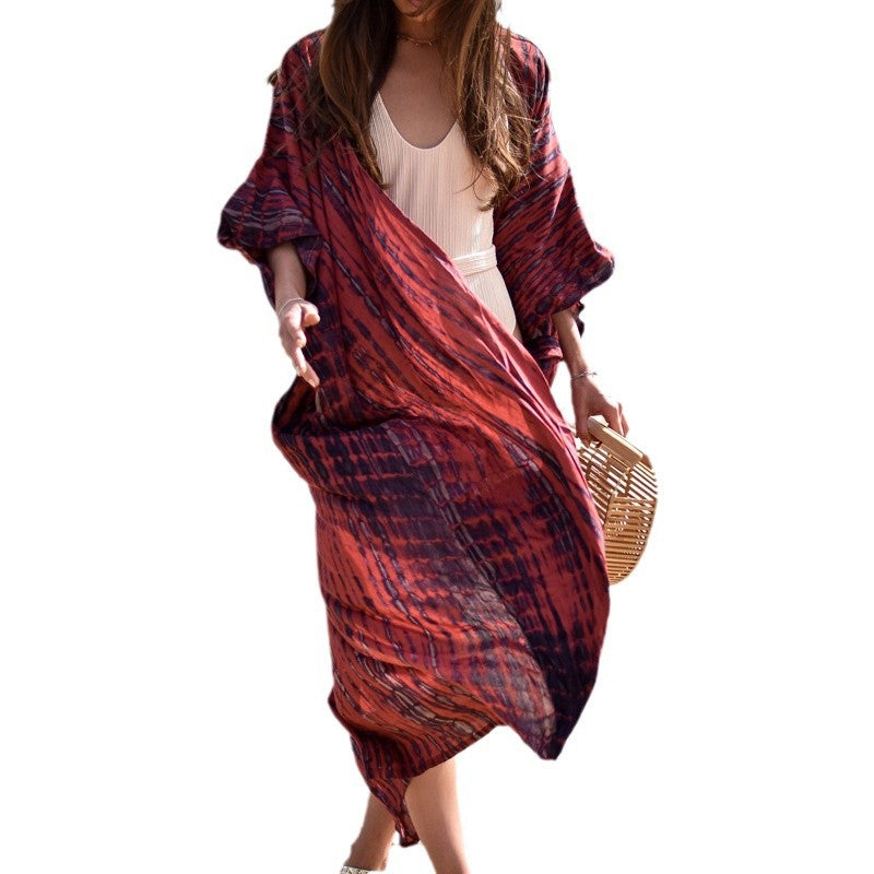 Dame Strandkimono med elegant mønster Stilla
