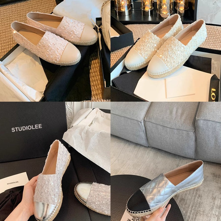 Dame Paillet-besatte Espadrilles Slip-On Sko Stilla
