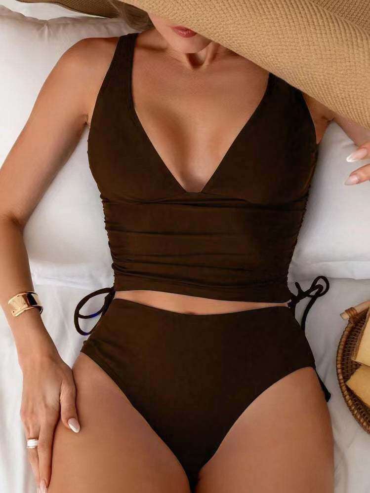 Dame Bikini-sæt med raffineret V-udskæring og justerbare sidesnore Stilla
