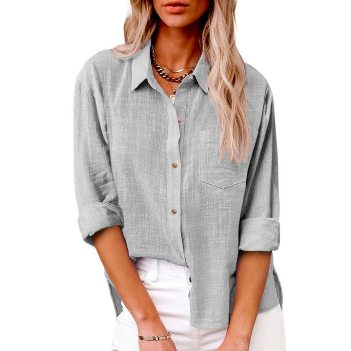Dame afslappet linned bluse Stilla