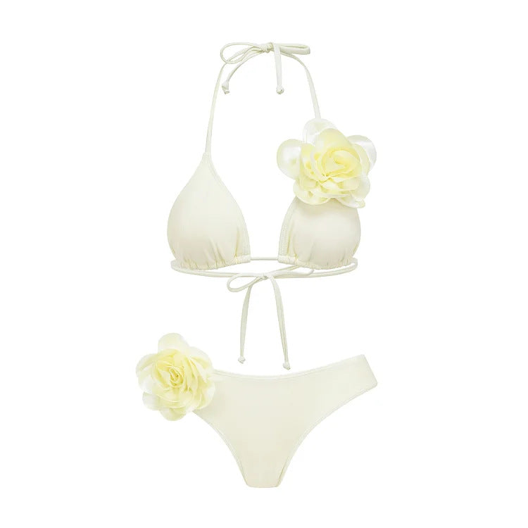 Dame Bikiniset med romantisk blomsterdekor Skovae