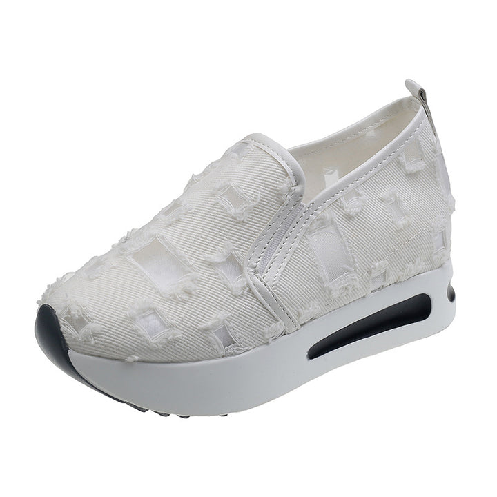 Dame Slip-On Sneakers med innovativt tekstildesign og skridsikker sål Stilla