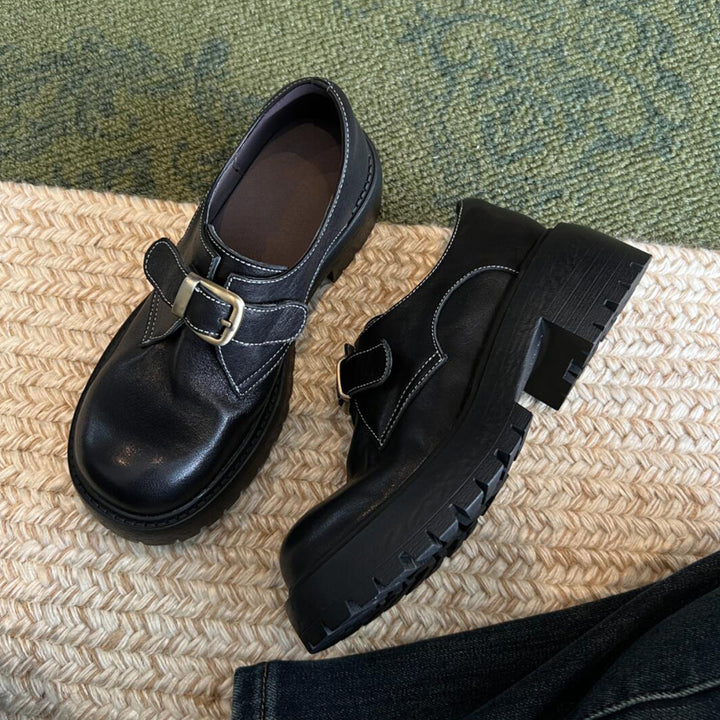 Dame Chic Spænde-detalje Læder Slip-ons Stilla