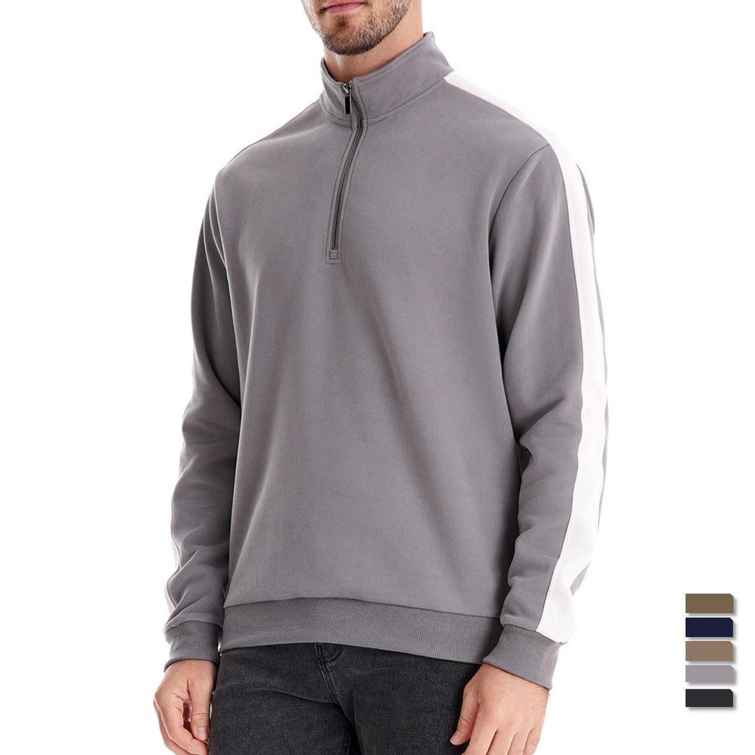 Herre fleecepullover med moderne halvlynlås og innovativt design Stilla